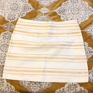 JCrew Gold Striped Skirt